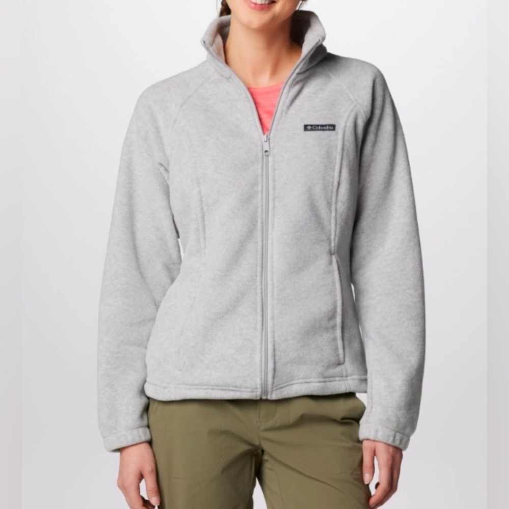 Columbia‎ Women's Benton Springs Full Zip Fleece Jacket Grey Heather Size Medium